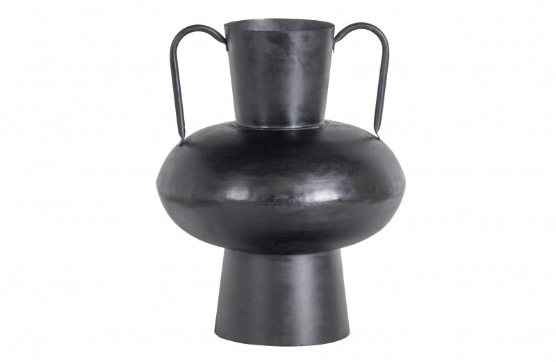 METAL VASE MER BLACK